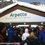 départ télésiège arpette la plagne