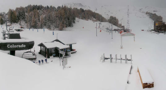 neige La Plagne 24 octobre 2025