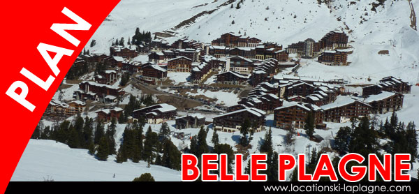 plan belle plagne station de ski